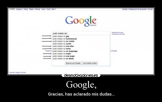 Google, - Gracias, has aclarado mis dudas...