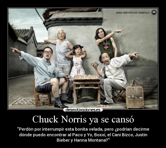 Chuck Norris ya se cansó -