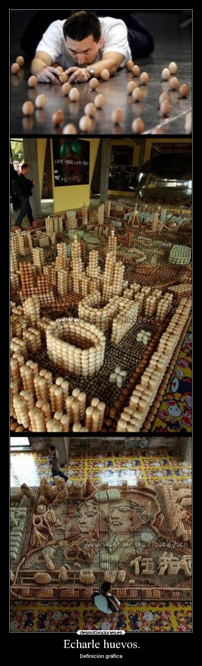 carteles huevos tetris echarle huevos definicion grafica desmotivaciones