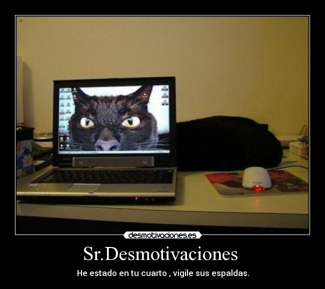 Sr.Desmotivaciones  - He estado en tu cuarto , vigile sus espaldas.