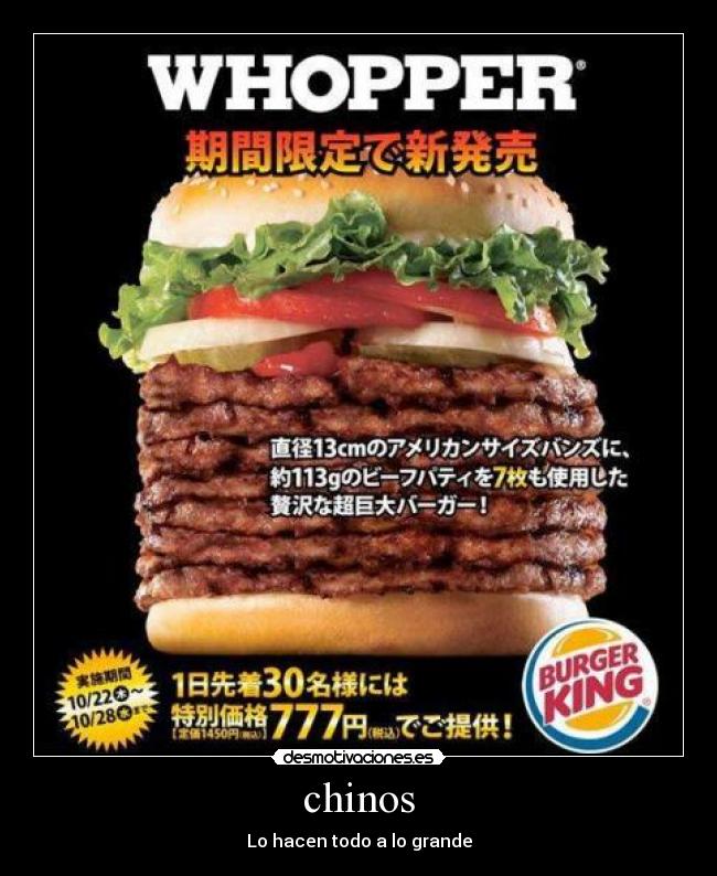 chinos - Lo hacen todo a lo grande