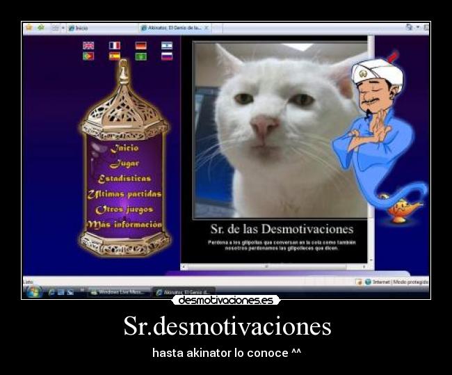 Sr.desmotivaciones - hasta akinator lo conoce ^^