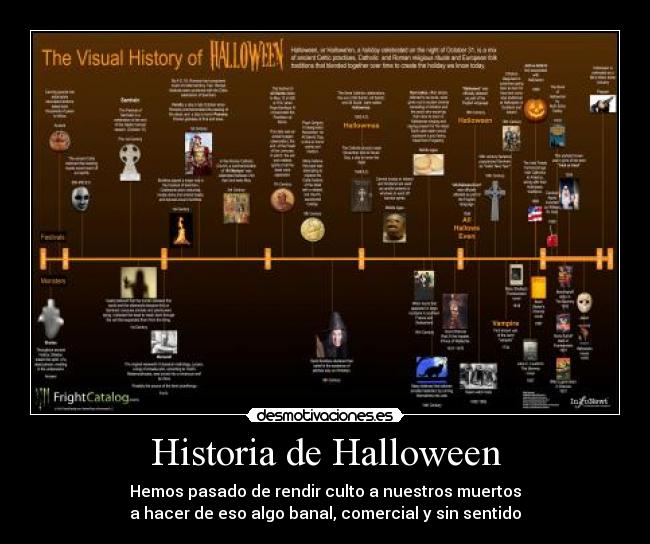 Historia de Halloween - Hemos pasado de rendir culto a nuestros muertos
a hacer de eso algo banal, comercial y sin sentido