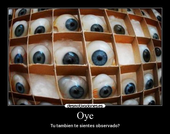 Oye - Tu tambien te sientes observado?