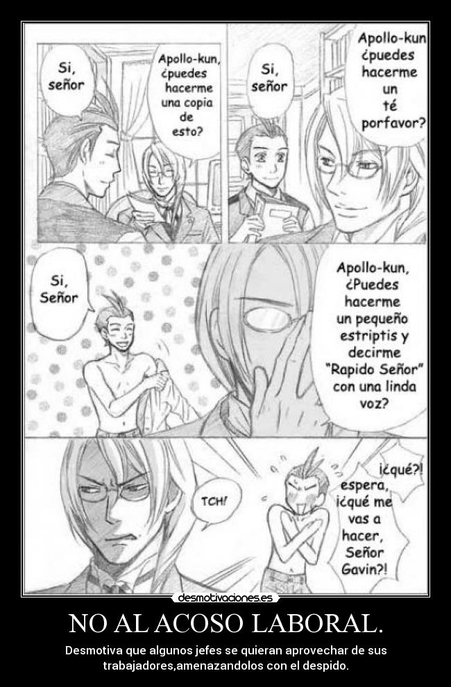 NO AL ACOSO LABORAL. -