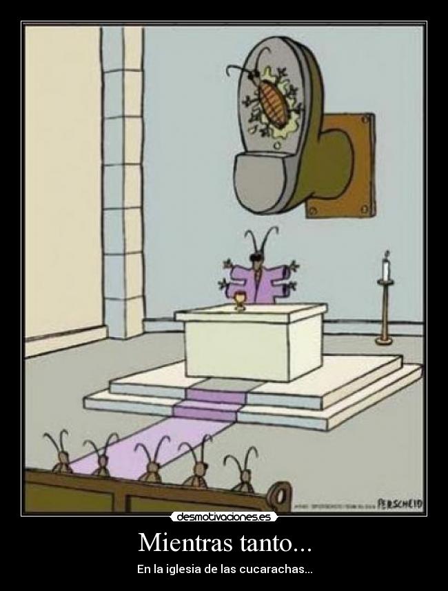Mientras tanto... - En la iglesia de las cucarachas...
