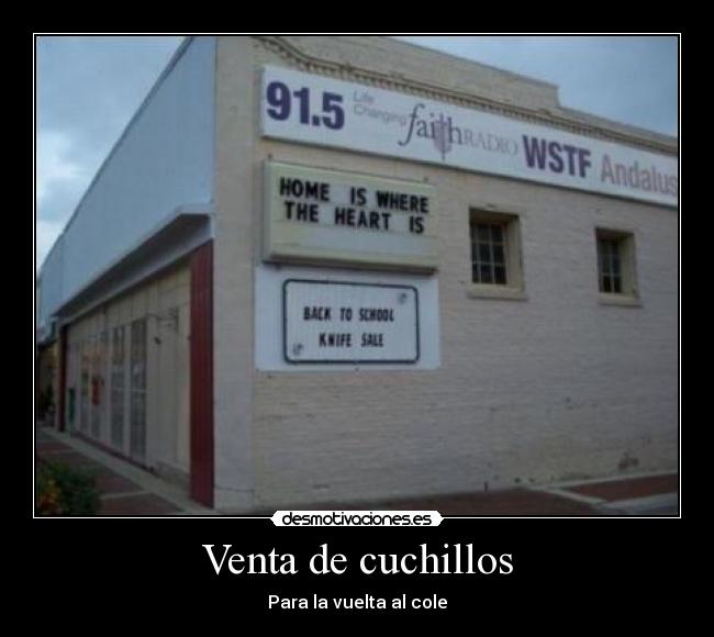 Venta de cuchillos - Para la vuelta al cole