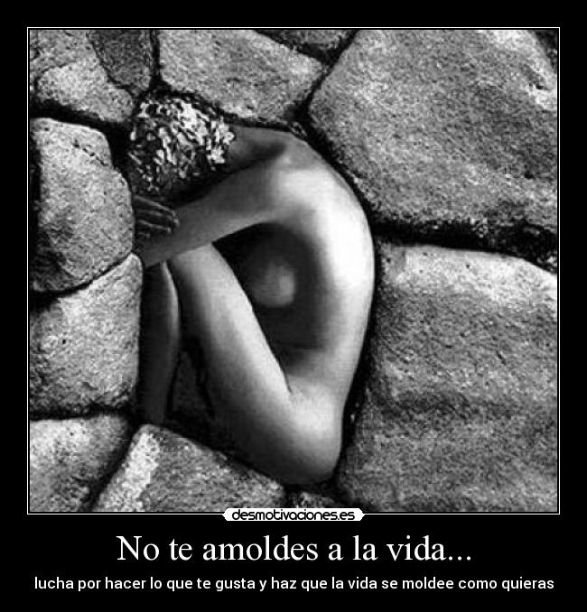 No te amoldes a la vida... - lucha por hacer lo que te gusta y haz que la vida se moldee como quieras