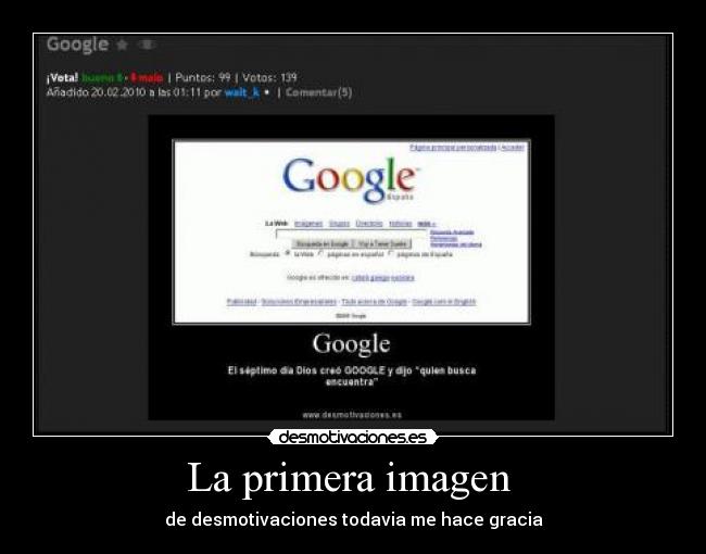 La primera imagen -