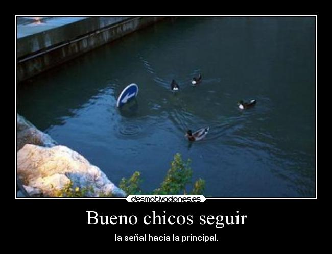 Bueno chicos seguir - la señal hacia la principal.