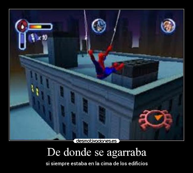 carteles spiderman edificios desmotivaciones