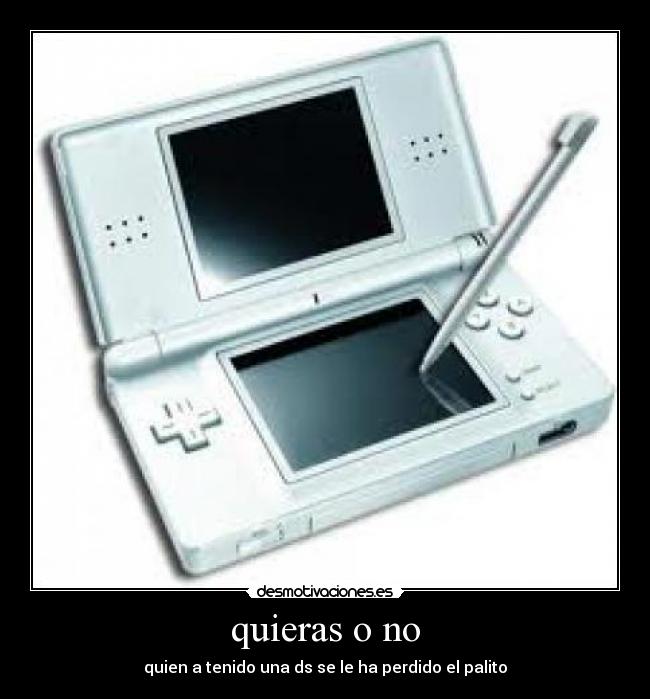 quieras o no - quien a tenido una ds se le ha perdido el palito