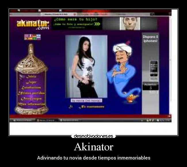 Akinator - Adivinando tu novia desde tiempos inmemoriables