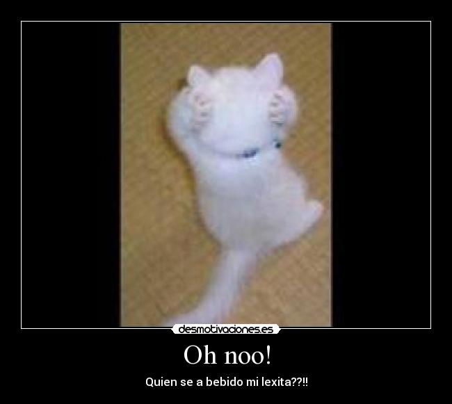 Oh noo! - Quien se a bebido mi lexita??!!