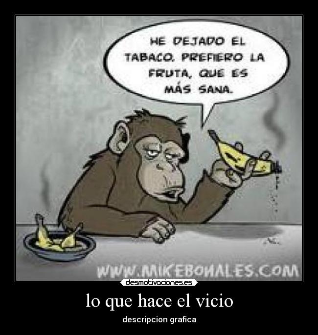 lo que hace el vicio - descripcion grafica
