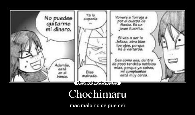 Chochimaru - mas malo no se pué ser