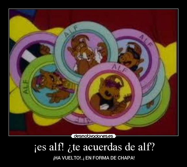 ¡es alf! ¿te acuerdas de alf? - ¡HA VUELTO!..¡ EN FORMA DE CHAPA!
