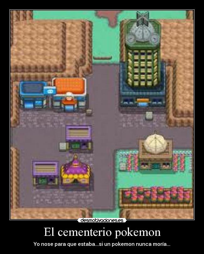 El cementerio pokemon - Yo nose para que estaba...si un pokemon nunca moría...