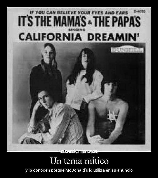 Un tema mítico - y lo conocen porque McDonalds lo utiliza en su anuncio