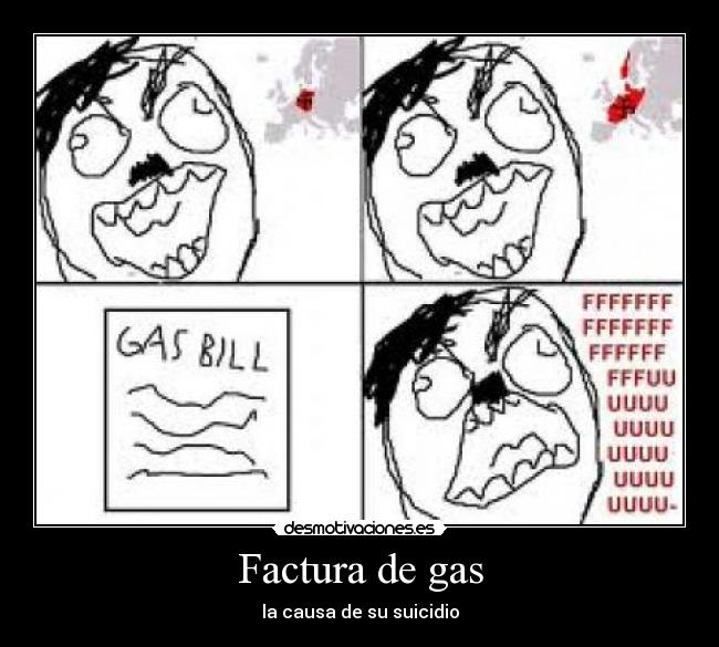 Factura de gas - la causa de su suicidio