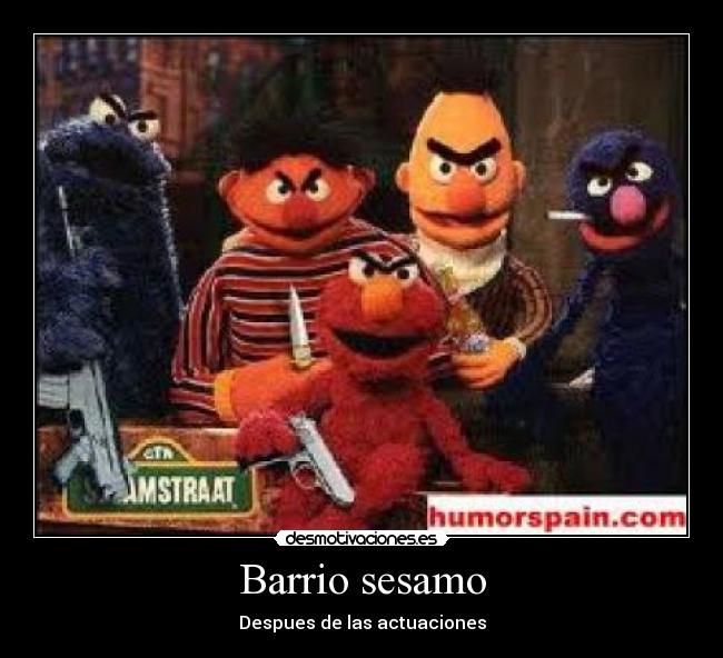 Barrio sesamo - Despues de las actuaciones