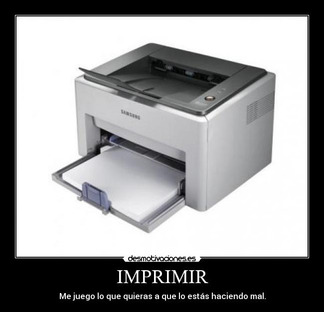 carteles imprimir papel arrugado problemas impresora desmotivaciones