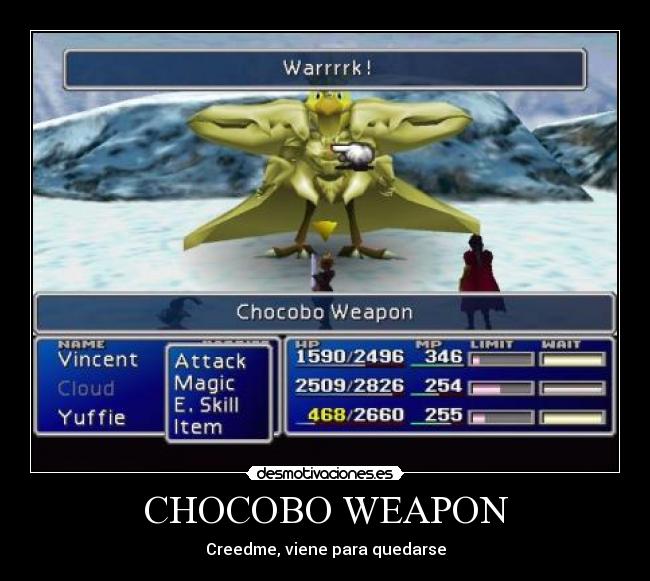 CHOCOBO WEAPON - Creedme, viene para quedarse