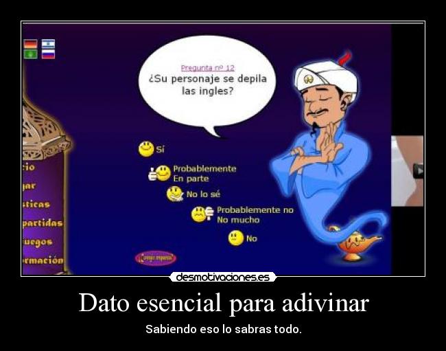 Dato esencial para adivinar -