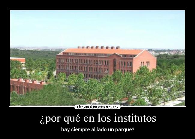 ¿por qué en los institutos - 