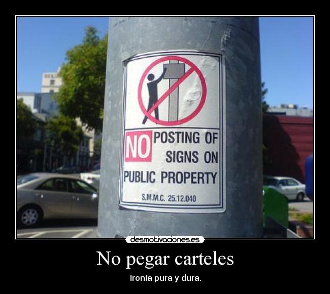 No pegar carteles - 