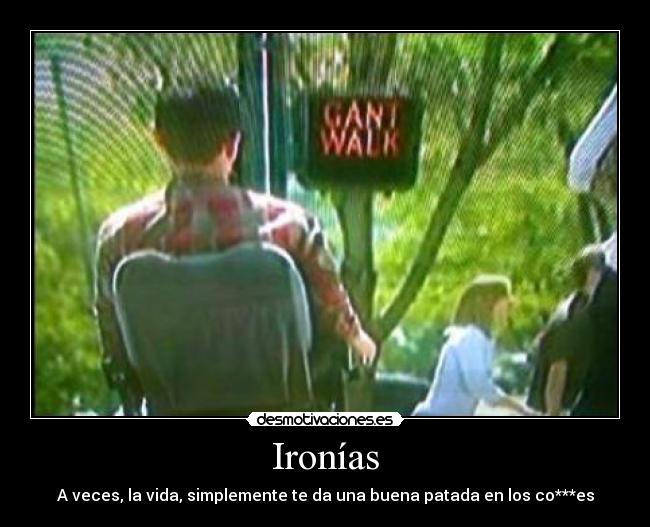 Ironías - A veces, la vida, simplemente te da una buena patada en los co***es