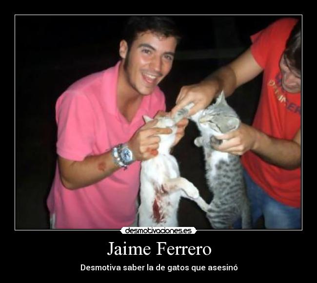 Jaime Ferrero - Desmotiva saber la de gatos que asesinó