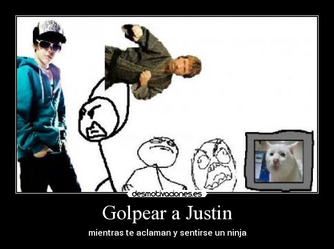 Golpear a Justin - mientras te aclaman y sentirse un ninja