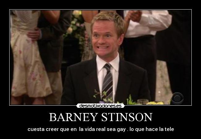 BARNEY STINSON - cuesta creer que en la vida real sea gay . lo que hace la tele