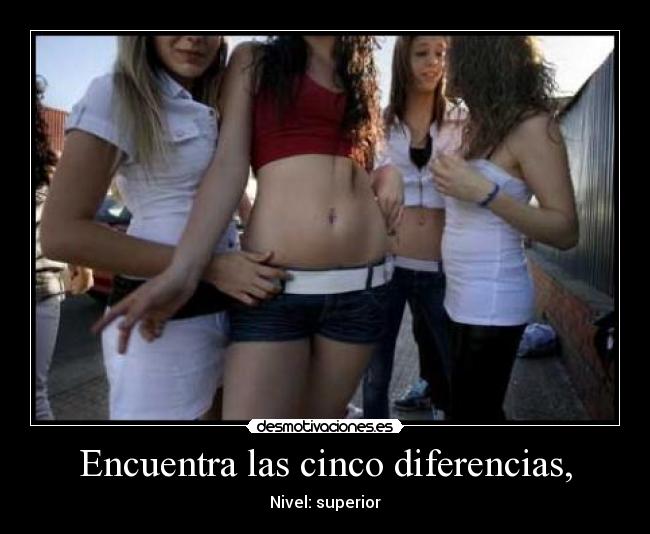 Encuentra las cinco diferencias, - Nivel: superior