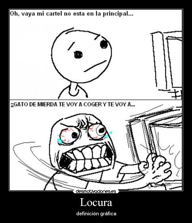 carteles locura locura frustrado desmotivaciones