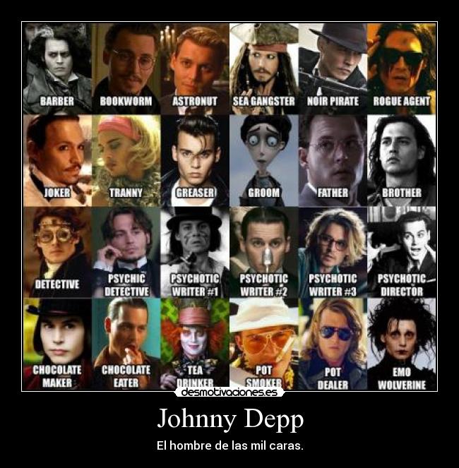 Johnny Depp - El hombre de las mil caras.