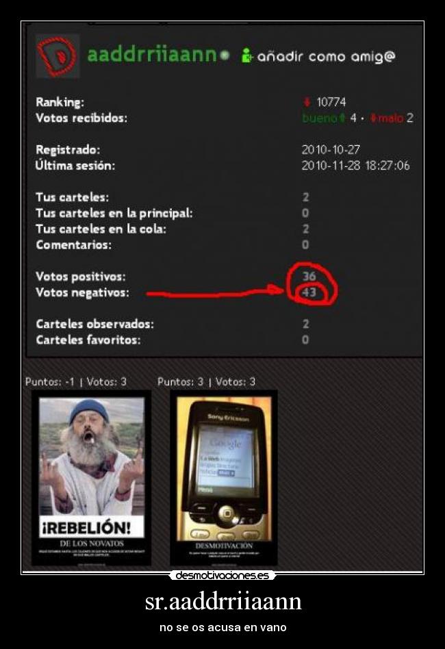 sr.aaddrriiaann - no se os acusa en vano