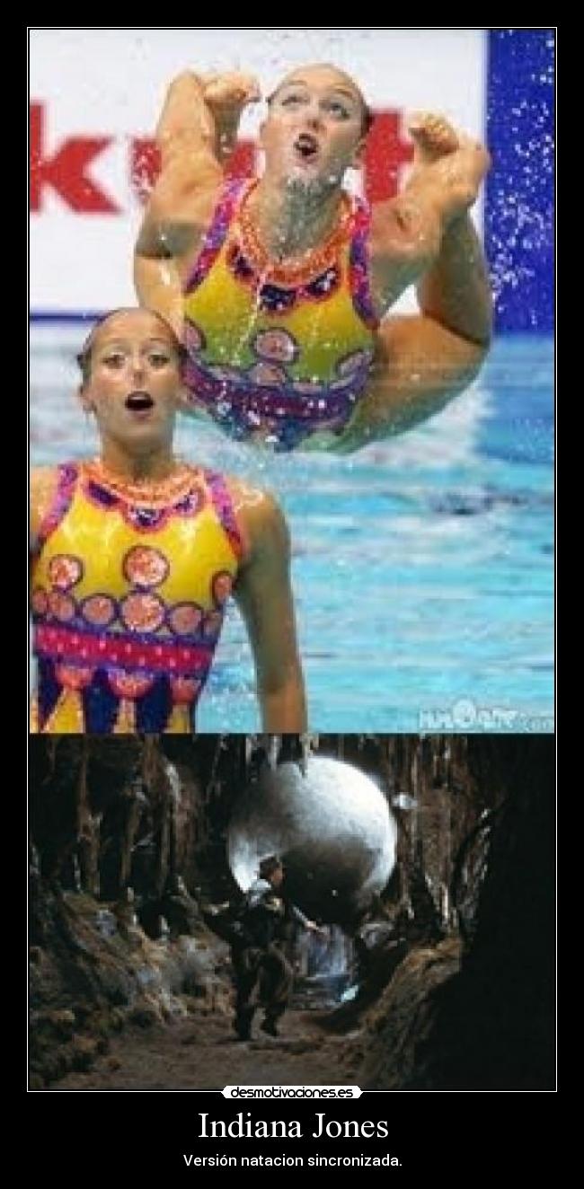 Indiana Jones - Versión natacion sincronizada.