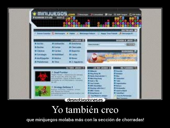 Yo también creo - que minijuegos molaba más con la sección de chorradas!