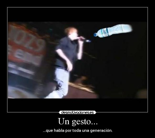 Un gesto... - ...que habla por toda una generación.