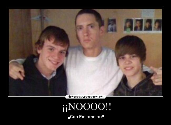 carteles eminem justin bieber desmotivaciones