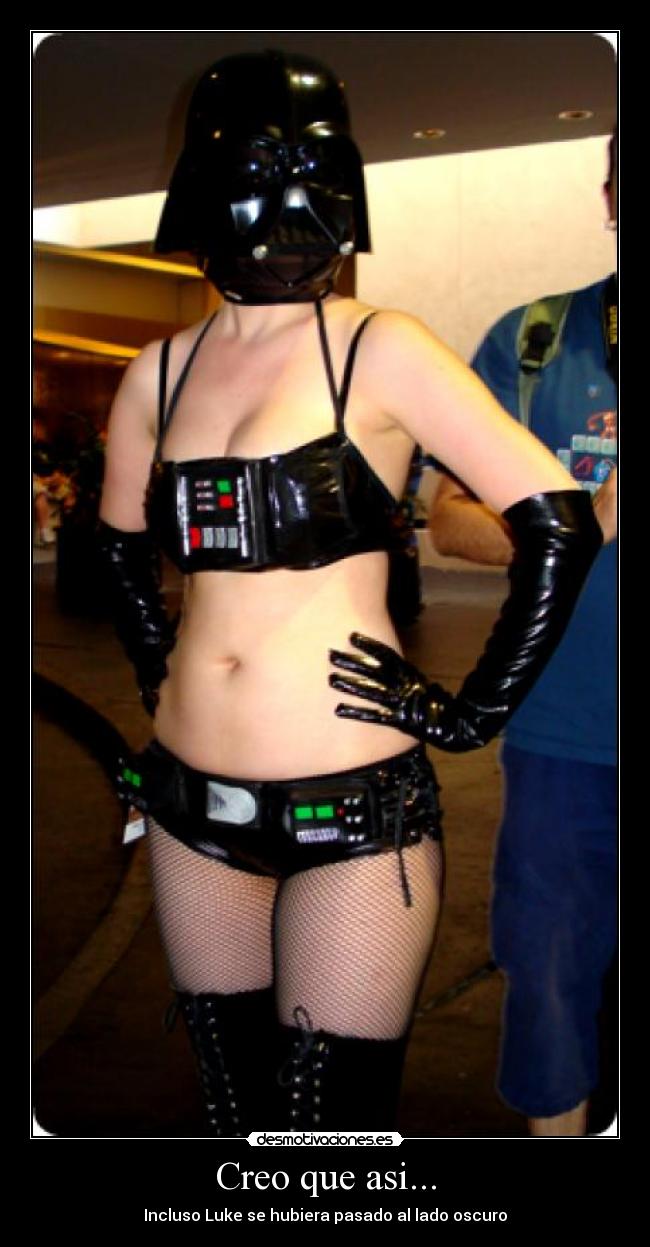 Creo que asi... - Incluso Luke se hubiera pasado al lado oscuro