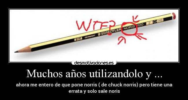 Muchos años utilizandolo y ... - ahora me entero de que pone norris ( de chuck norris) pero tiene una
errata y solo sale noris