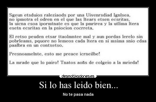 Si lo has leido bien... - 