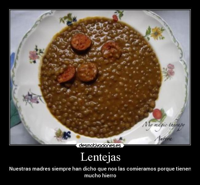 carteles lentejas desmotivaciones