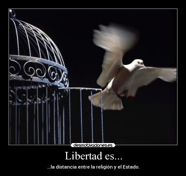 Libertad es... - ...la distancia entre la religión y el Estado.