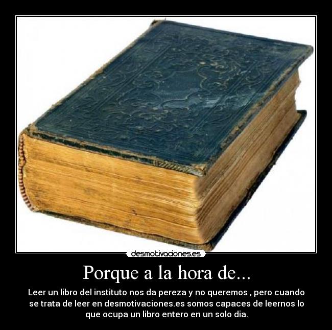 Porque a la hora de... - 