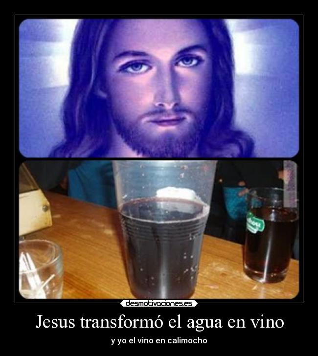 Jesus transformó el agua en vino - 