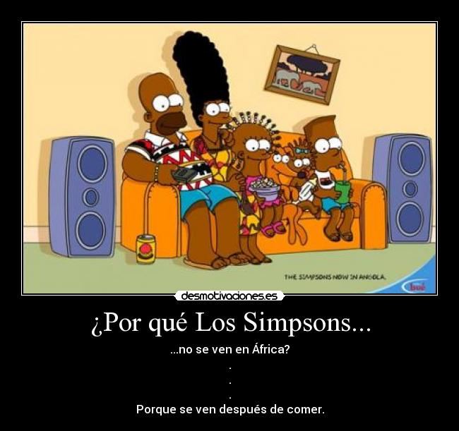 carteles simpsons los simpsons comer africa aguafiestington fail desmotivaciones